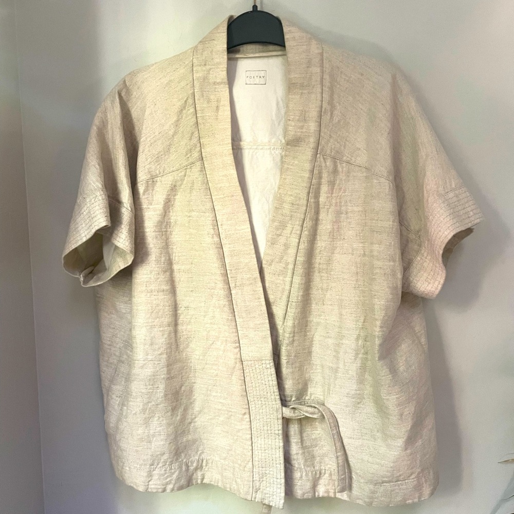 Poetry linen/Cotten blend Japanese style top